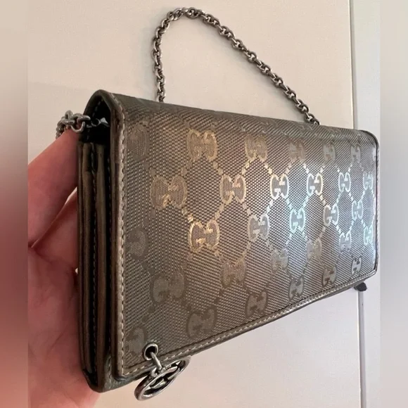 Authentic Gucci Imprime Wallet on Chain - Picture 6 of 12